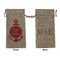 All Anchors Large Burlap Gift Bags - Front & Back