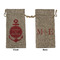 All Anchors Large Burlap Gift Bag - Front & Back (Personalized)