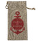 All Anchors Large Burlap Gift Bags - Front