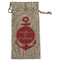 All Anchors Large Burlap Gift Bag - Front (Personalized)