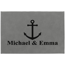 All Anchors Large Gift Box w/ Engraved Leather Lid (Personalized)
