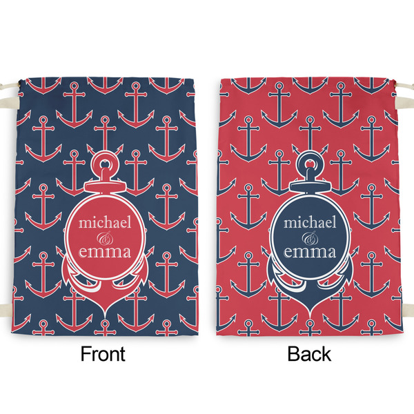 All Anchors Large Laundry Bag - Front & Back View