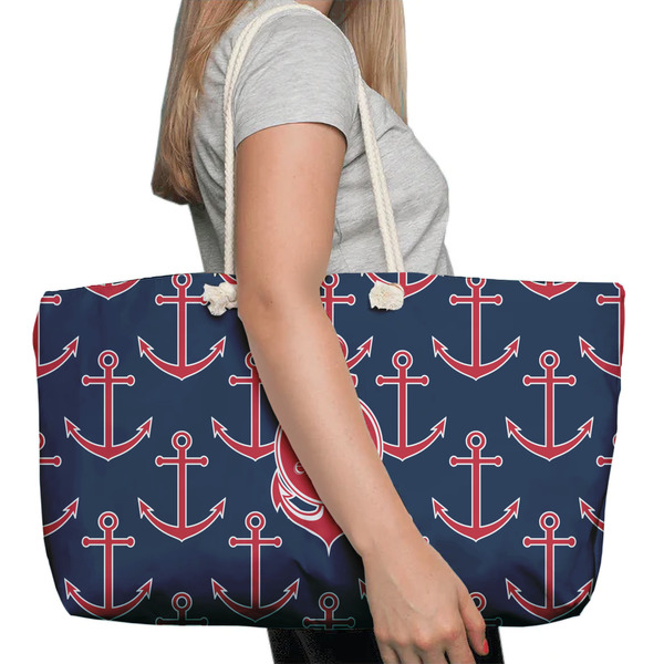 All Anchors Large Rope Tote Bag - In Context View