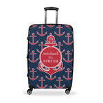 All Anchors Suitcase - 28" Large - Checked w/ Couple's Names