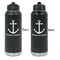 All Anchors Laser Engraved Water Bottles - Front & Back Engraving - Front & Back View