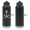 All Anchors Laser Engraved Water Bottles - Front Engraving - Front & Back View