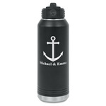 All Anchors Water Bottle - Laser Engraved - Front (Personalized)
