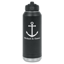 All Anchors Water Bottles - Laser Engraved - Front & Back (Personalized)