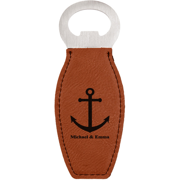 Custom All Anchors Leatherette Bottle Opener (Personalized)