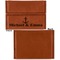 All Anchors Leather Business Card Holder Front Back Single Sided - Apvl