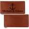 All Anchors Leather Checkbook Holder Front and Back Single Sided - Apvl