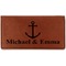 All Anchors Leather Checkbook Holder - Main