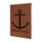 All Anchors Leather Sketchbook - Small - Double Sided - Angled View