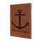 All Anchors Leather Sketchbook - Small - Single Sided (Personalized)