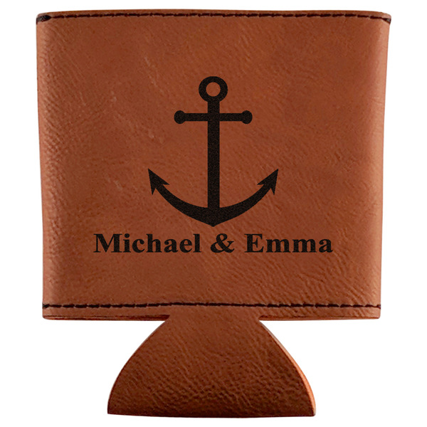 Custom All Anchors Leatherette Can Sleeve (Personalized)