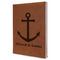 All Anchors Leatherette Journal - Large - Single Sided - Angle View