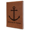 All Anchors Leatherette Journal - Large - Single Sided (Personalized)