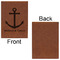 All Anchors Leatherette Journal - Large - Single Sided - Front & Back View