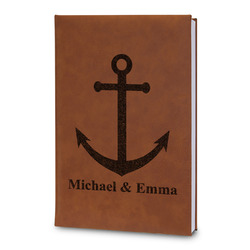 All Anchors Leatherette Journal - Large - Double Sided (Personalized)