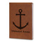 All Anchors Leatherette Journals - Large - Double Sided - Angled View