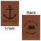 All Anchors Leatherette Journals - Large - Double Sided - Front & Back View