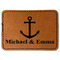 All Anchors Faux Leather Iron On Patch - Rectangle (Personalized)