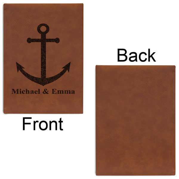All Anchors Leatherette Sketchbooks - Large - Single Sided - Front & Back View
