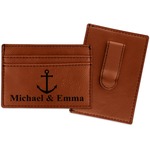 All Anchors Leatherette Wallet with Money Clip (Personalized)