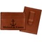 All Anchors Leatherette Wallet with Money Clips - Front and Back