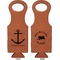 All Anchors Leatherette Wine Tote Double Sided - Front and Back