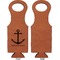 All Anchors Leatherette Wine Tote Single Sided - Front and Back