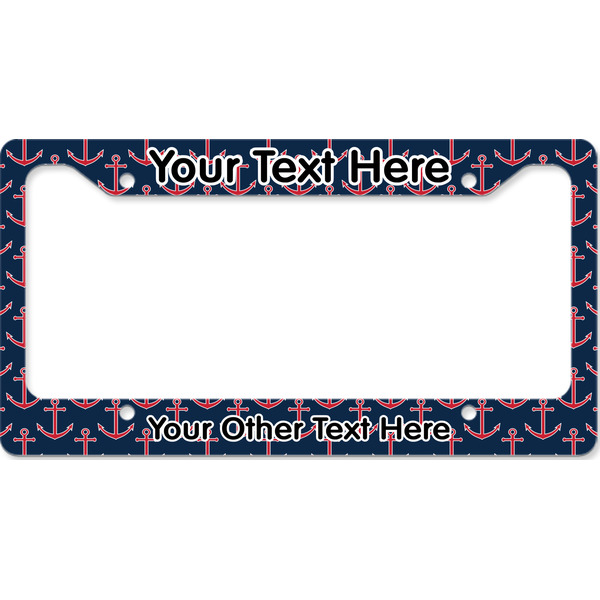 Custom All Anchors License Plate Frame - Style B (Personalized)