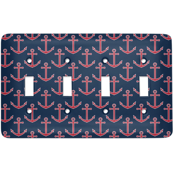 Custom All Anchors Light Switch Cover (4 Toggle Plate)
