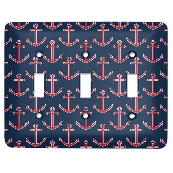 Custom All Anchors Light Switch Cover (3 Toggle Plate)