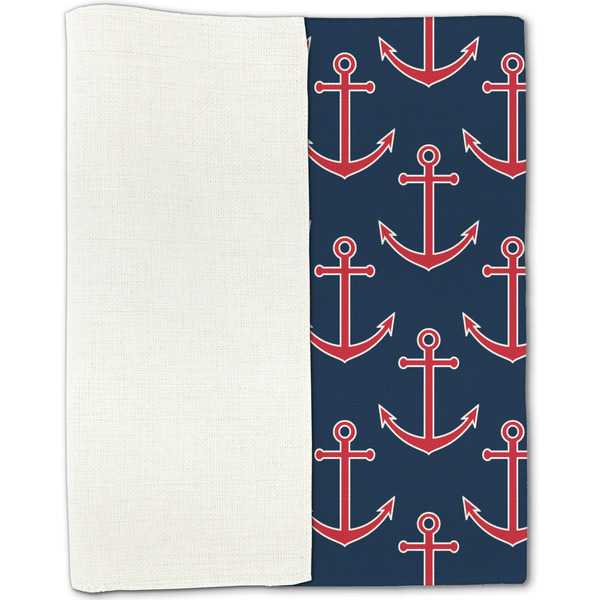 All Anchors Linen Placemat - Folded Half