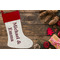 All Anchors Linen Stocking w/Red Cuff - Flat Lay (LIFESTYLE)