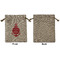 All Anchors Medium Burlap Gift Bag - Front Approval