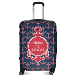 All Anchors Suitcase - 24" Medium - Checked (Personalized)
