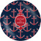 All Anchors Melamine Plate 8 inches