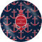 All Anchors Melamine Salad Plate - 8" (Personalized)