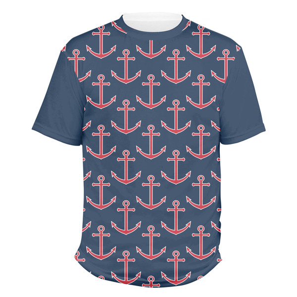 Custom All Anchors Men's Crew T-Shirt - 3X Large