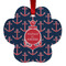 All Anchors Metal Paw Ornament - Front