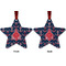 All Anchors Metal Star Ornament - Front and Back