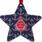 All Anchors Metal Star Ornament - Front