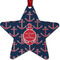 All Anchors Metal Star Ornament - Double Sided w/ Couple's Names