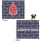 All Anchors Microfleece Dog Blanket - Large- Front & Back