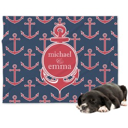 All Anchors Dog Blanket (Personalized)