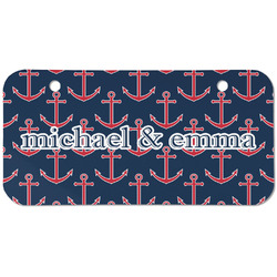 All Anchors Mini/Bicycle License Plate (2 Holes) (Personalized)