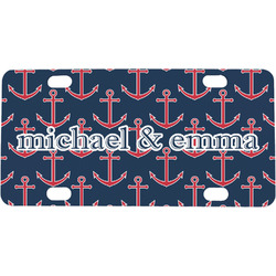 All Anchors Mini / Bicycle License Plate (4 Holes) (Personalized)