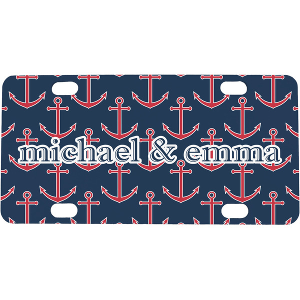 Custom All Anchors Mini / Bicycle License Plate (4 Holes) (Personalized)